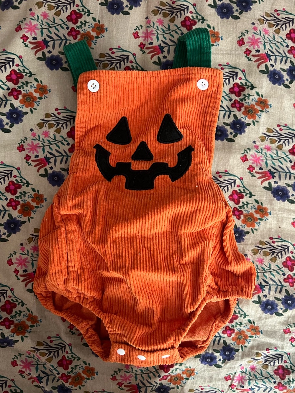 Baby 12-18 months pumpkin Halloween costume one piece bodysuit boys girls